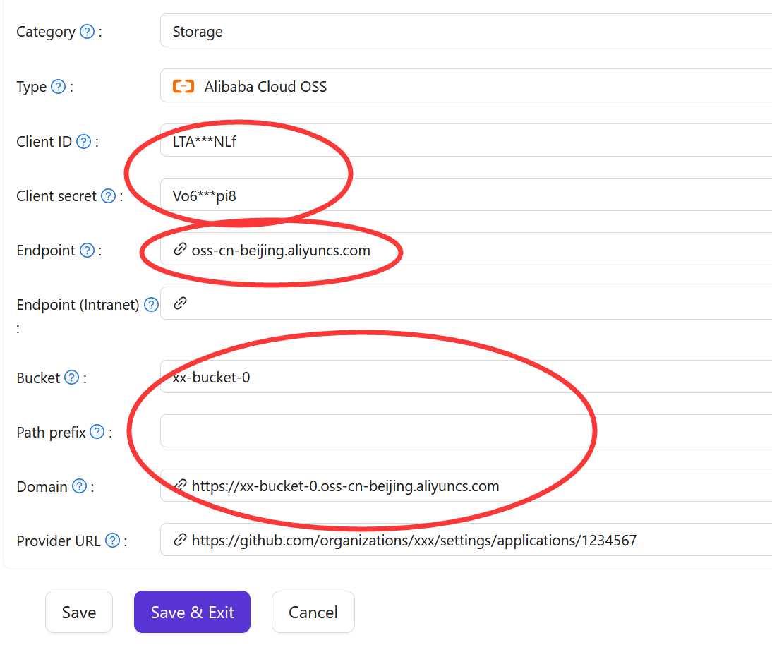 Casdoor-providers-form-filling-alioss