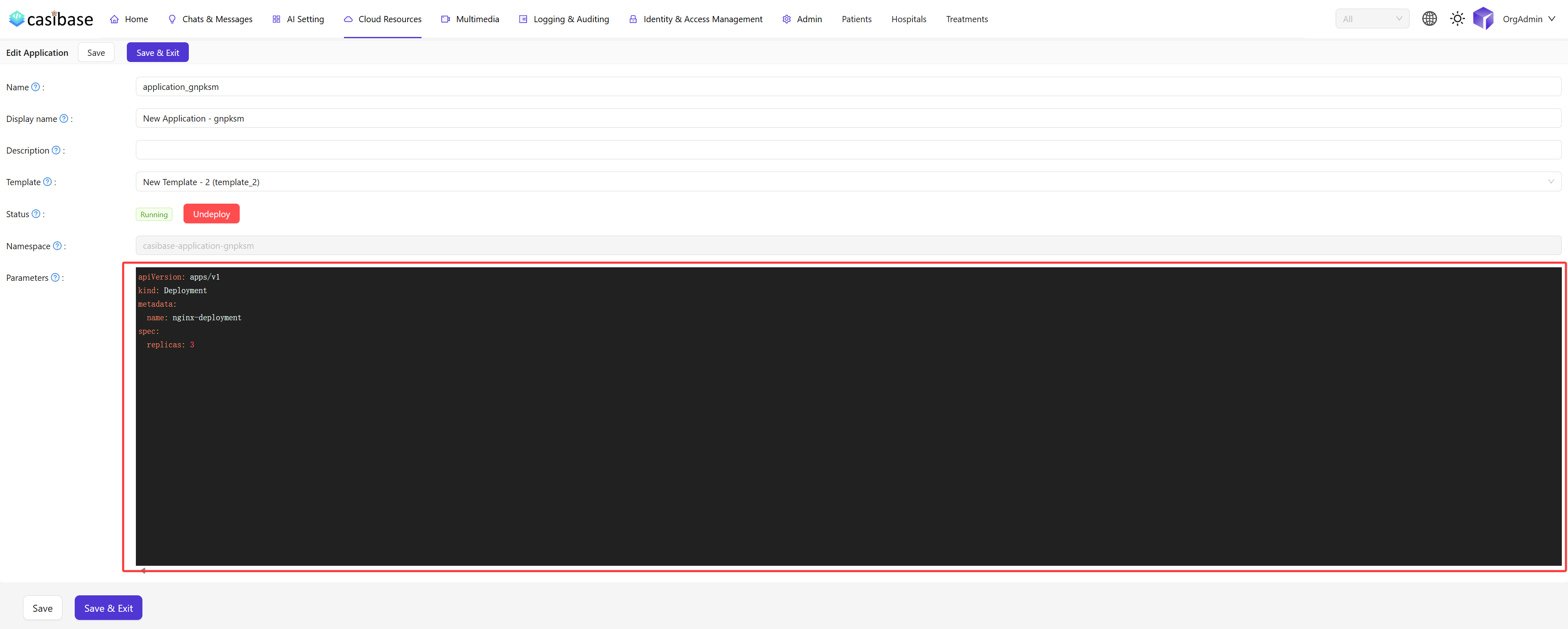 Create a New Application